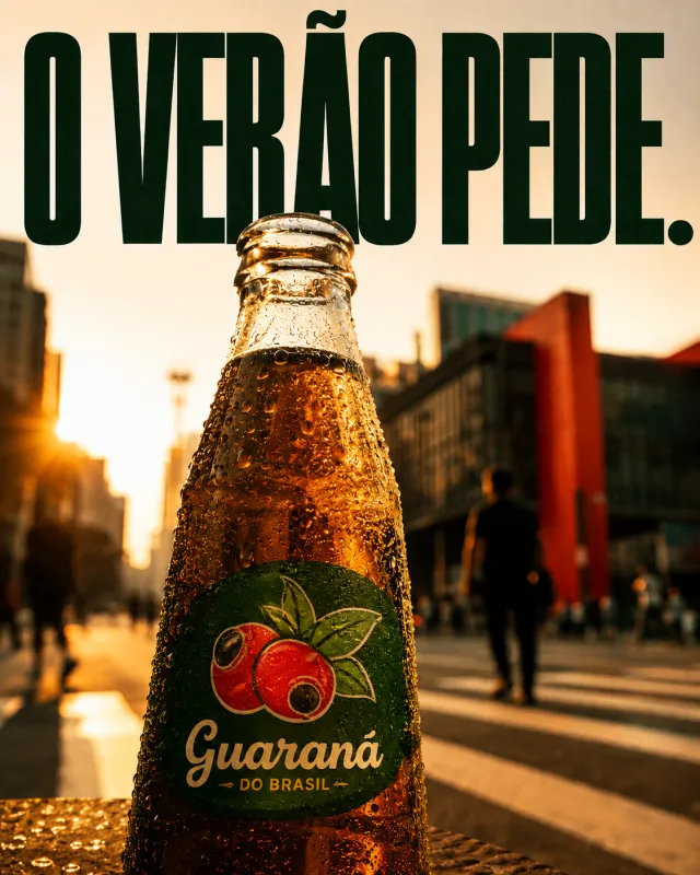 Pôster O verão pede, guaraná na Avenida Paulista